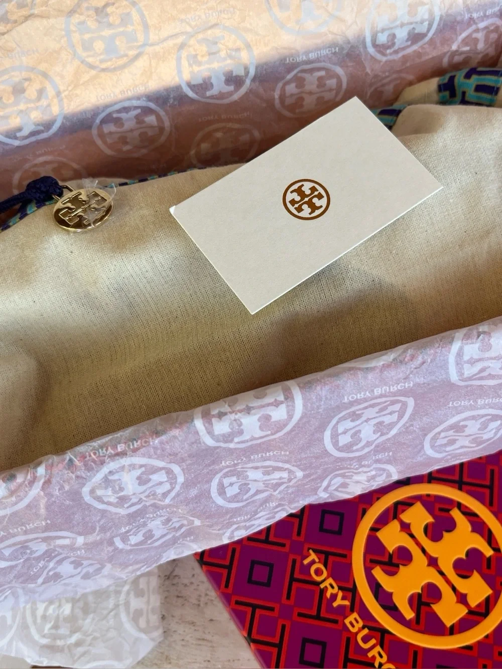 Tory Burch Cream Logo Slide Mules